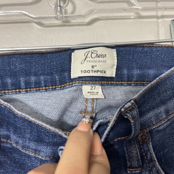 J.Crew Women Skinny Jeans, 8" Toothpick Stretch Size 27 EUC - Picture 4 of 5
